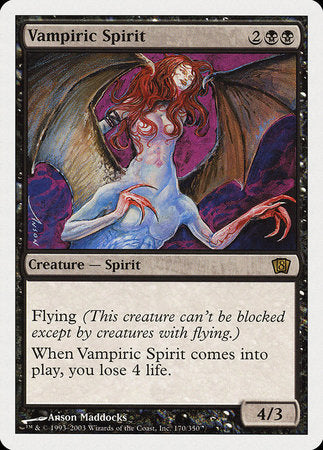 Vampiric Spirit [Eighth Edition] | Tacoma Games