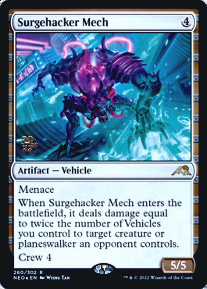 Surgehacker Mech [Kamigawa: Neon Dynasty Prerelease Promos] | Tacoma Games