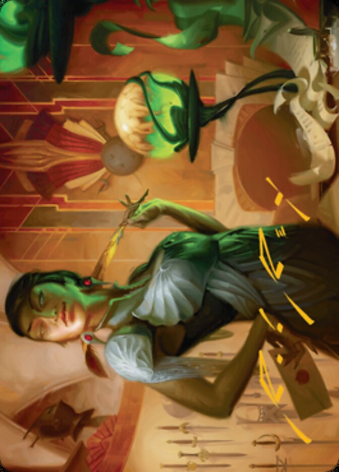 Mari, the Killing Quill Art Card (Gold-Stamped Signature) [Streets of New Capenna Art Series] | Tacoma Games