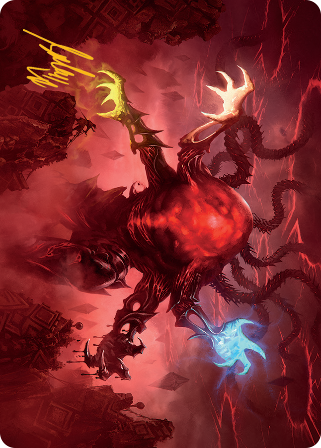 Omnath, Locus of All Art Card (51) (Gold-Stamped Signature) [March of the Machine Art Series] | Tacoma Games