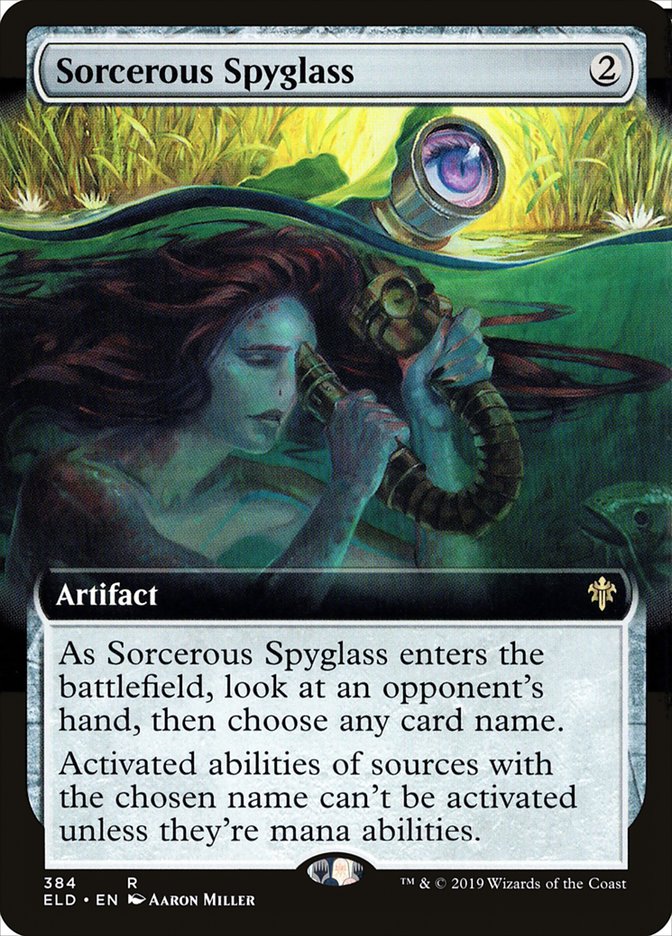 Sorcerous Spyglass (Extended Art) [Throne of Eldraine] | Tacoma Games