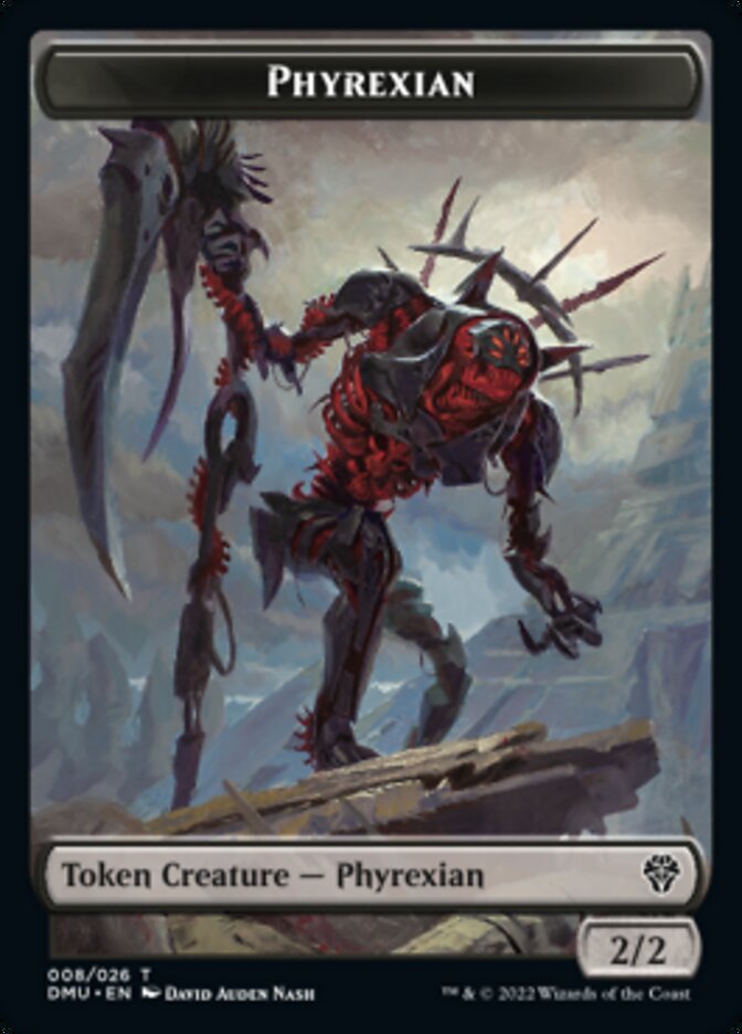 Phyrexian // Zombie Double-sided Token [Dominaria United Tokens] | Tacoma Games