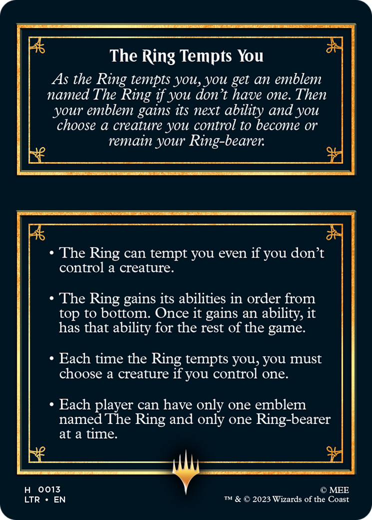The Ring [The Lord of the Rings: Tales of Middle-Earth Tokens] | Tacoma Games