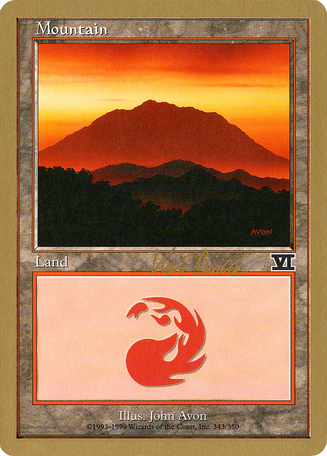 Mountain (kb343) (Kai Budde) [World Championship Decks 1999] | Tacoma Games