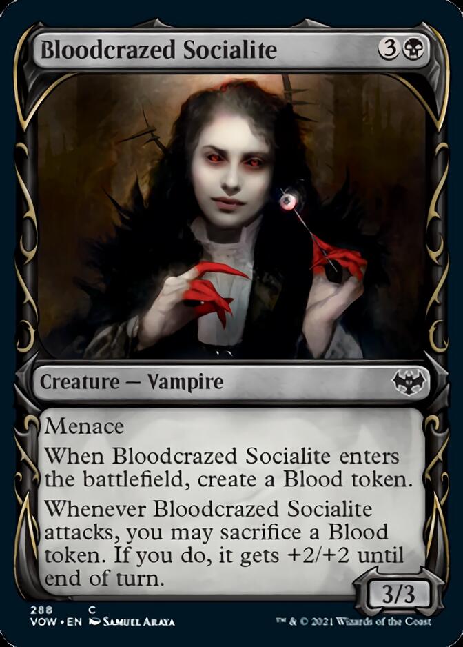 Bloodcrazed Socialite (Showcase Fang Frame) [Innistrad: Crimson Vow] | Tacoma Games