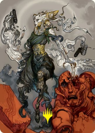 Tamiyo, Compleated Sage Art Card (Gold-Stamped Signature) [Kamigawa: Neon Dynasty Art Series] | Tacoma Games