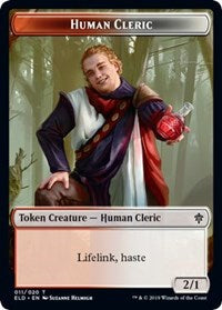 Human Cleric // Food (15) Double-sided Token [Throne of Eldraine Tokens] | Tacoma Games