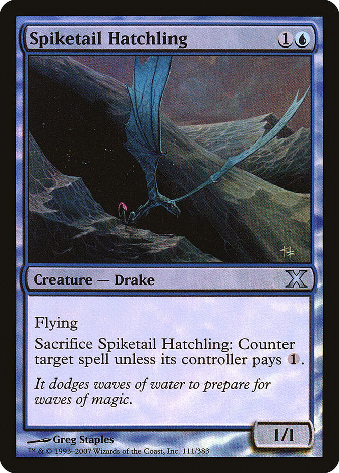 Spiketail Hatchling (Premium Foil) [Tenth Edition] | Tacoma Games