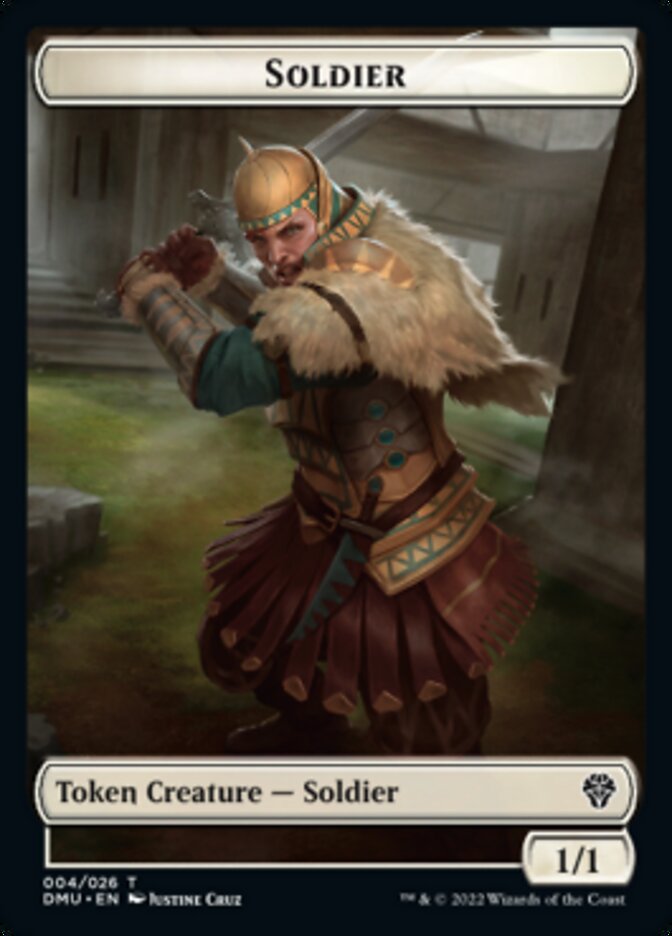 Soldier // Sand Warrior Double-sided Token [Dominaria United Tokens] | Tacoma Games