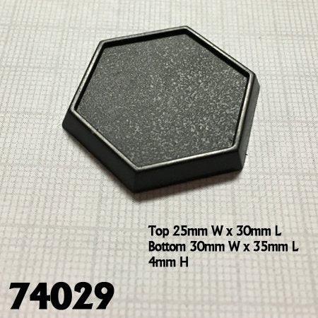 1inch Hex Plastic Gaming Base (20) | Tacoma Games