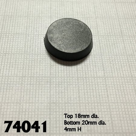 20mm Round Plastic Flat Top Base (25) | Tacoma Games