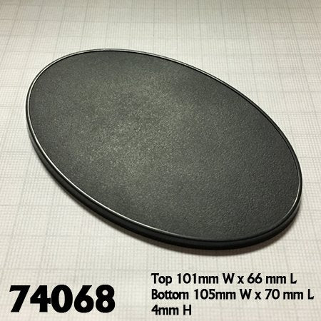105mm x 70mm Oval Gaming Base (4) | Tacoma Games