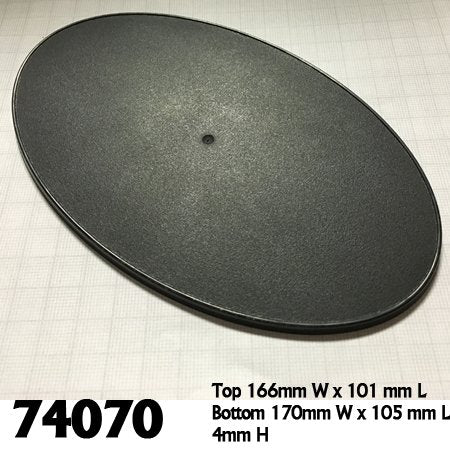 170mm x 105mm Oval Gaming Base (4) | Tacoma Games