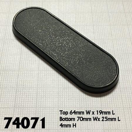 70mm x 25mm Oval Gaming Base (10) | Tacoma Games