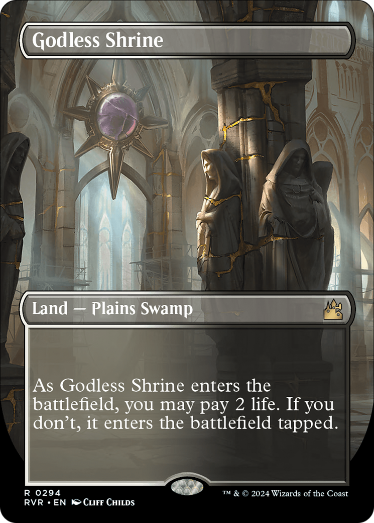 Godless Shrine (Borderless) [Ravnica Remastered] | Tacoma Games