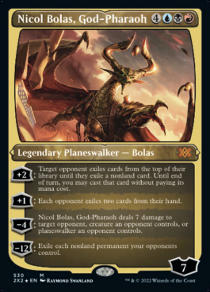 Nicol Bolas, God-Pharaoh (Foil Etched) [Double Masters 2022] | Tacoma Games