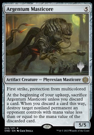 Argentum Masticore (Promo Pack) [Phyrexia: All Will Be One Promos] | Tacoma Games