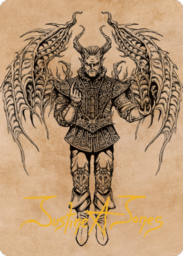 Raphael, Fiendish Savior Art Card (75) (Gold-Stamped Signature) [Commander Legends: Battle for Baldur's Gate Art Series] | Tacoma Games