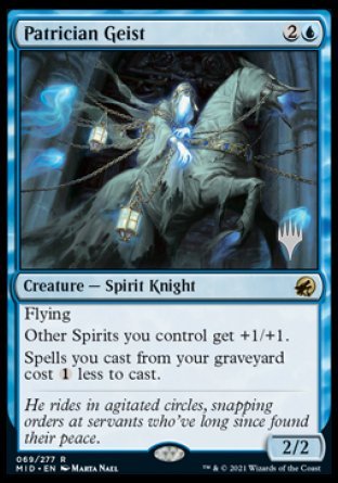 Patrician Geist (Promo Pack) [Innistrad: Midnight Hunt Promos] | Tacoma Games