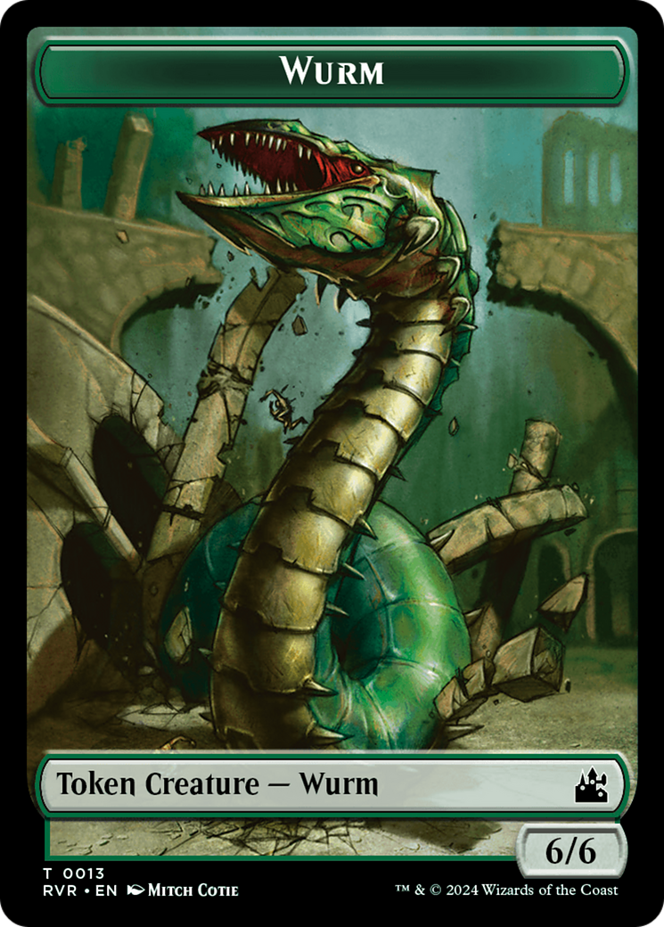 Wurm Token [Ravnica Remastered Tokens] | Tacoma Games