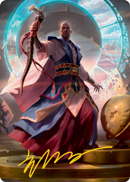 Teferi, Who Slows the Sunset Art Card (Gold-Stamped Signature) [Innistrad: Midnight Hunt Art Series] | Tacoma Games