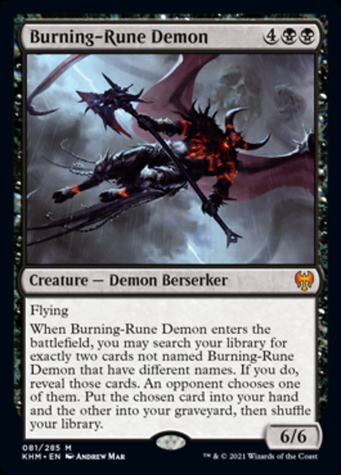 Burning-Rune Demon [Kaldheim] | Tacoma Games