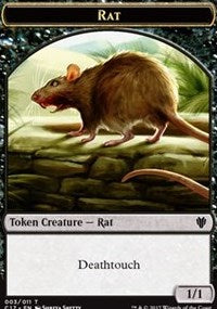 Rat (003) // Cat (001) Double-sided Token [Commander 2017 Tokens] | Tacoma Games