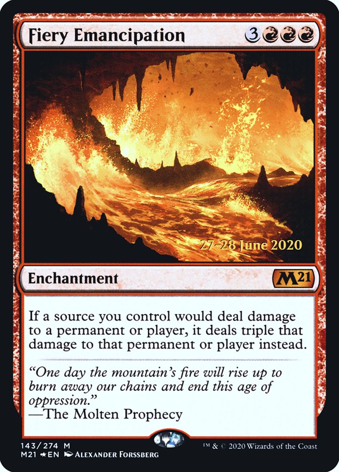 Fiery Emancipation  [Core Set 2021 Prerelease Promos] | Tacoma Games