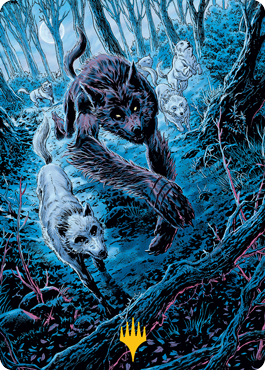 Untamed Pup Art Card (Gold-Stamped Signature) [Innistrad: Midnight Hunt Art Series] | Tacoma Games