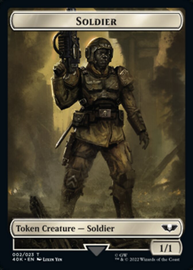 Soldier (002) // Zephyrim Double-sided Token [Universes Beyond: Warhammer 40,000 Tokens] | Tacoma Games