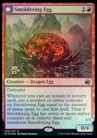 Smoldering Egg // Ashmouth Dragon [Innistrad: Midnight Hunt Prerelease Promos] | Tacoma Games