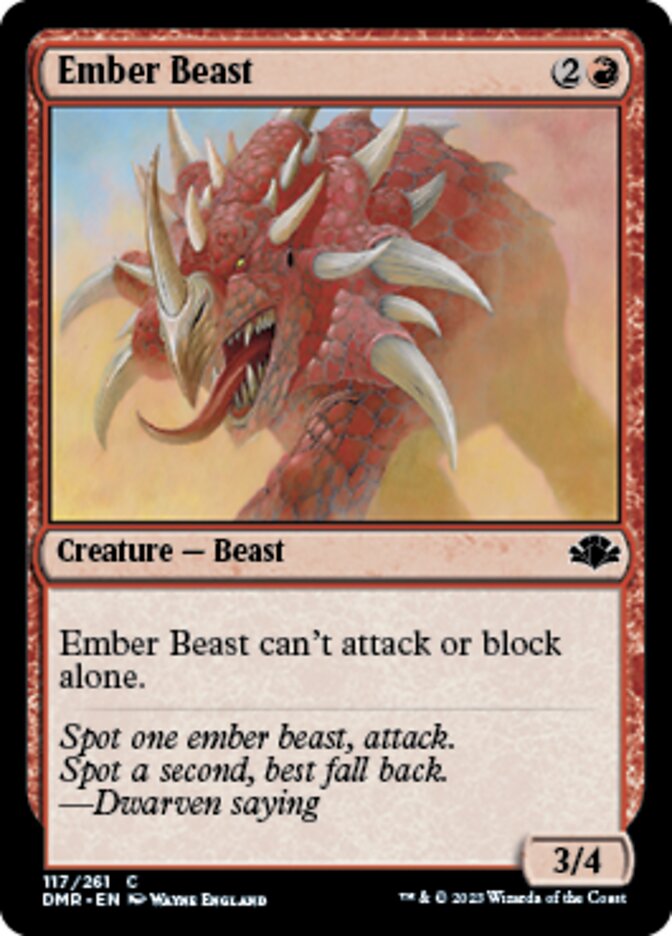 Ember Beast [Dominaria Remastered] | Tacoma Games