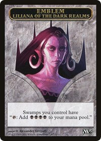 Emblem - Liliana of the Dark Realms [Magic 2013 Tokens] | Tacoma Games