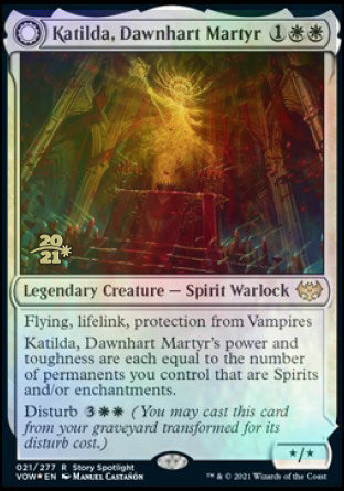 Katilda, Dawnhart Martyr // Katilda's Rising Dawn [Innistrad: Crimson Vow Prerelease Promos] | Tacoma Games