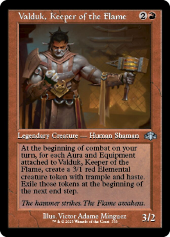 Valduk, Keeper of the Flame (Retro) [Dominaria Remastered] | Tacoma Games