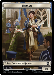 Human Knight // Human Double-Sided Token [The Lord of the Rings: Tales of Middle-Earth Commander Tokens] | Tacoma Games