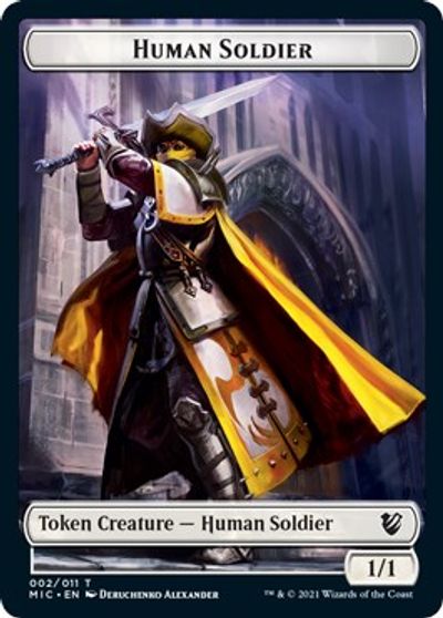 Eldrazi Spawn // Human Soldier Double-sided Token [Innistrad: Midnight Hunt Commander] | Tacoma Games