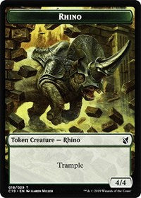 Rhino // Egg Double-sided Token [Commander 2019 Tokens] | Tacoma Games