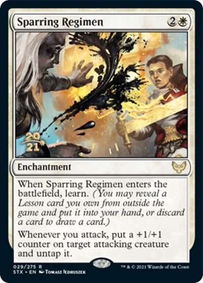 Sparring Regimen [Strixhaven: School of Mages Prerelease Promos] | Tacoma Games