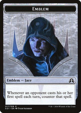 Emblem - Jace, Unraveler of Secrets [Shadows over Innistrad Tokens] | Tacoma Games