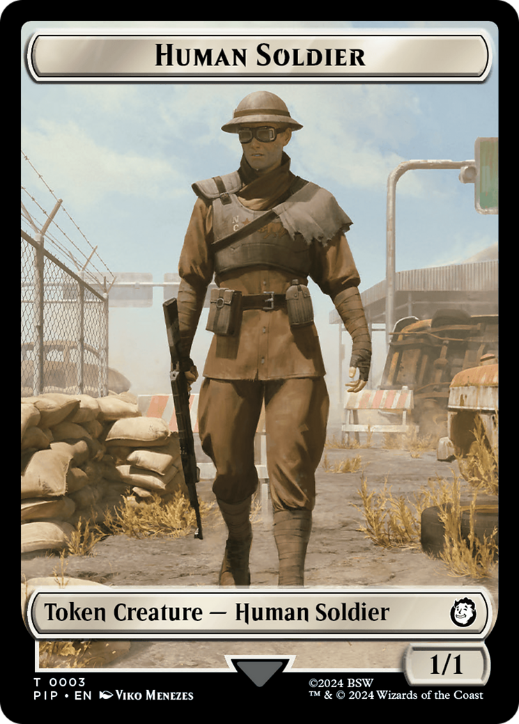 Energy Reserve // Human Soldier Double-Sided Token [Fallout Tokens] | Tacoma Games