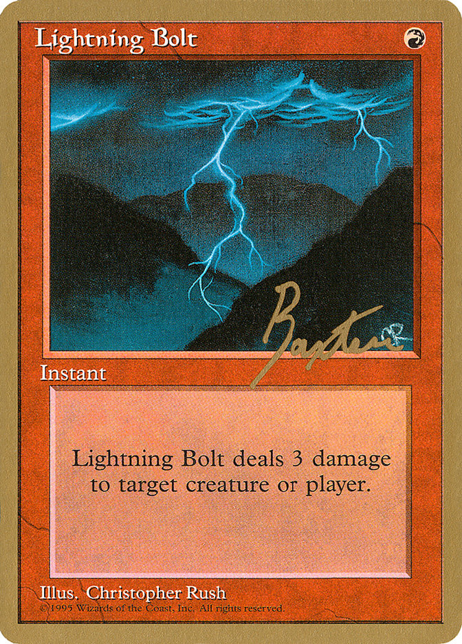 Lightning Bolt (George Baxter) [Pro Tour Collector Set] | Tacoma Games