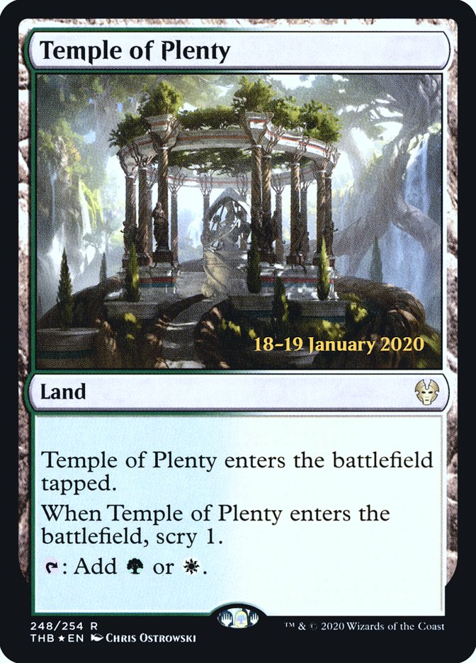 Temple of Plenty [Theros Beyond Death Prerelease Promos] | Tacoma Games