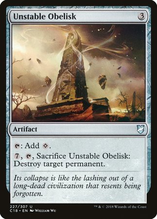 Unstable Obelisk [Commander 2018] | Tacoma Games