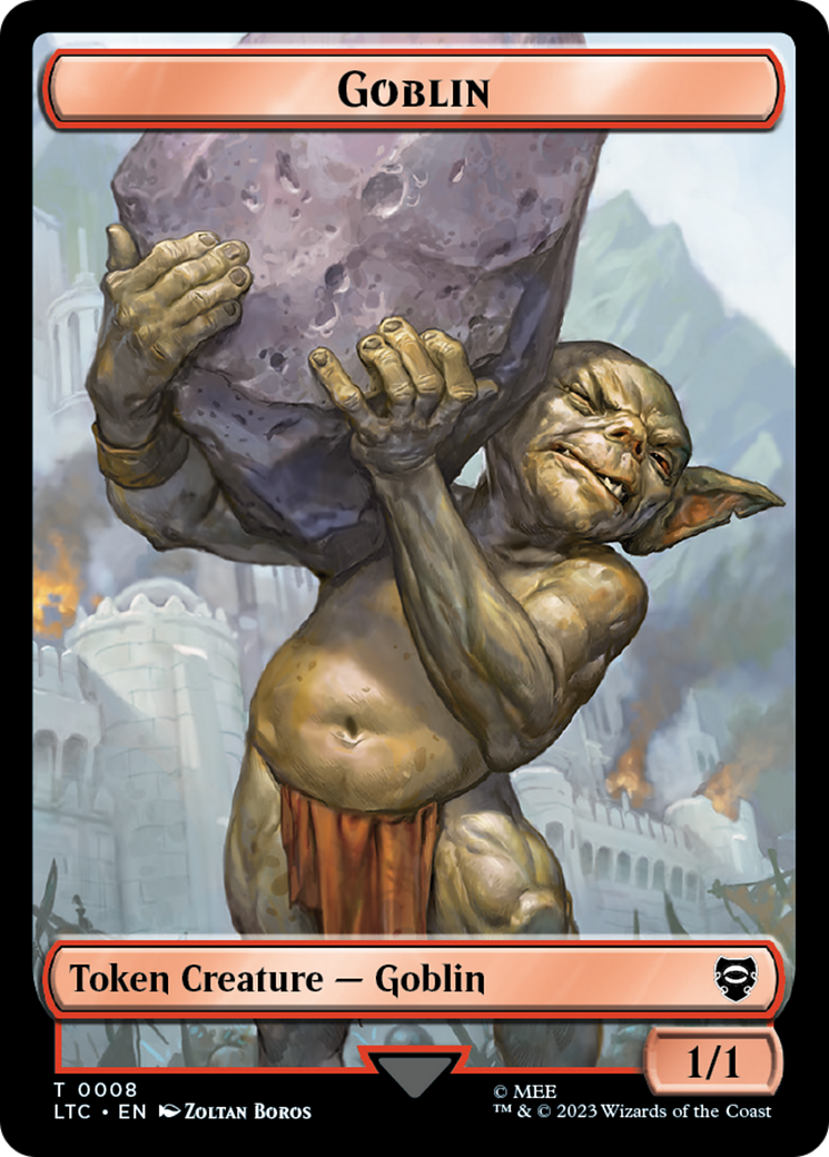Goblin // Wraith Double-Sided Token [The Lord of the Rings: Tales of Middle-Earth Commander Tokens] | Tacoma Games