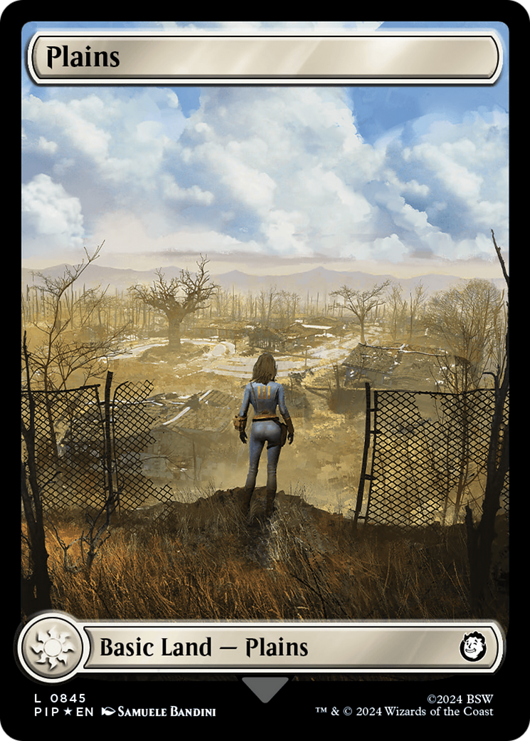 Plains (0845) (Surge Foil) [Fallout] | Tacoma Games