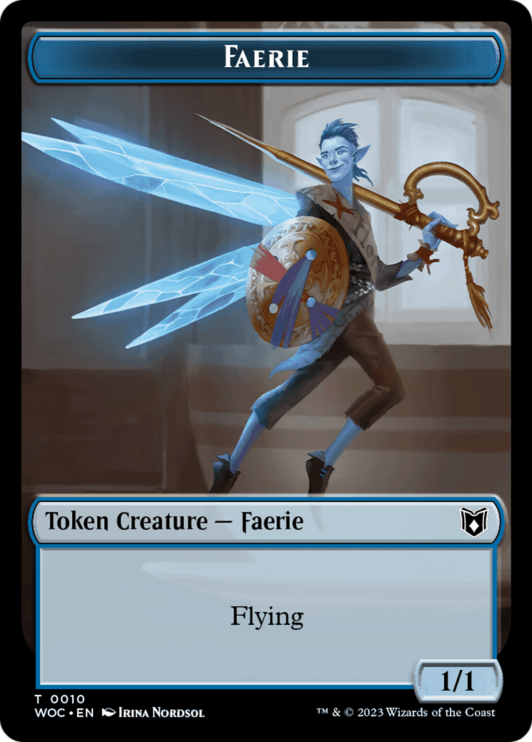 Faerie // Human Double-Sided Token [Wilds of Eldraine Commander Tokens] | Tacoma Games