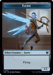 Faerie // Saproling Double-Sided Token [Wilds of Eldraine Commander Tokens] | Tacoma Games