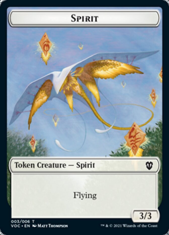 Spirit (003) // Thopter Double-sided Token [Innistrad: Crimson Vow Commander Tokens] | Tacoma Games