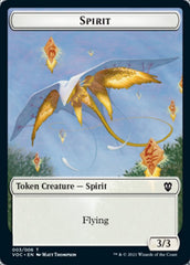 Spirit (003) // Thopter Double-sided Token [Innistrad: Crimson Vow Commander Tokens] | Tacoma Games